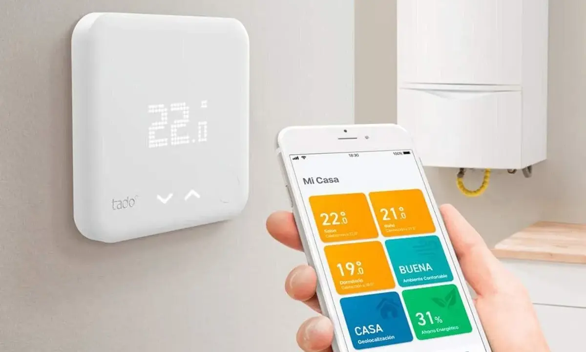 Controla la temperatura de tu hogar fácilmente. Programa tu termostato digital Tado desde tu móvil para un confort óptimo y ahorro energético.