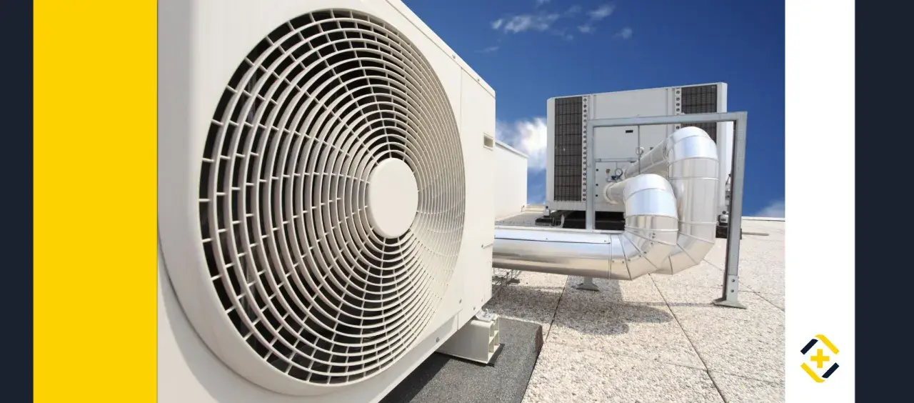 Unidades de aire acondicionado en una azotea. Descubre qué es inverter en aire acondicionado para un ahorro energético.