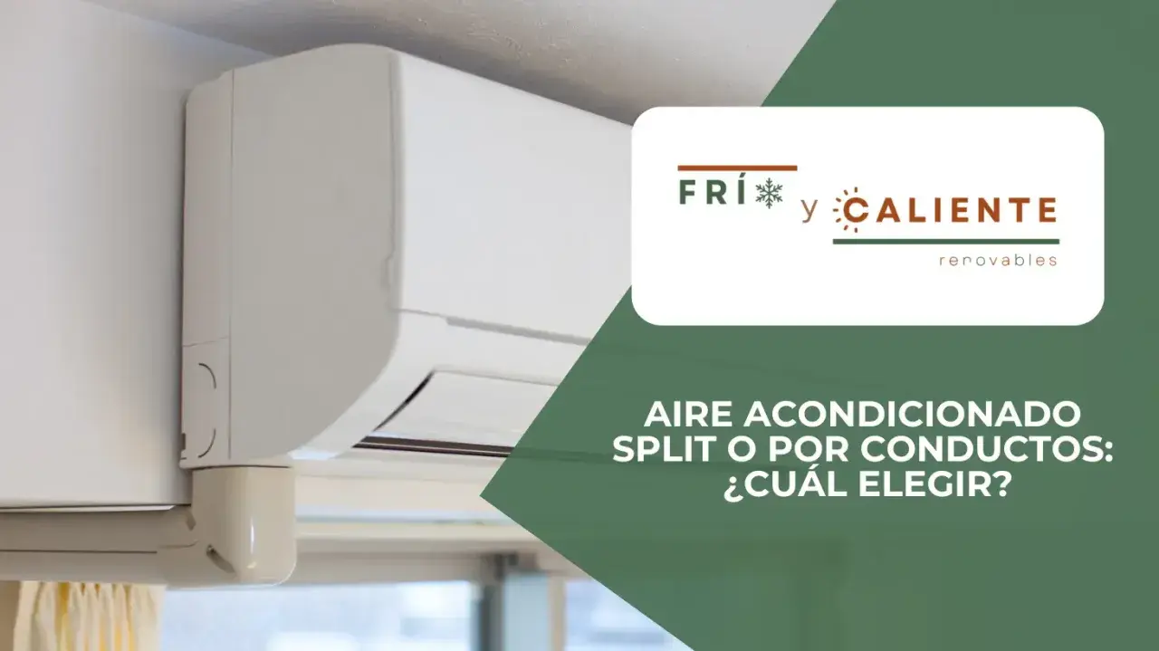 Unidad de aire acondicionado split montada en pared. ¿Buscas aire acondicionado split o por conductos?