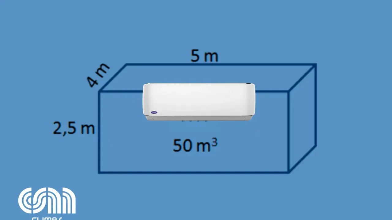 Un aire acondicionado Carrier para un espacio de 50 m³. Calcula los BTU necesarios para tu hogar.