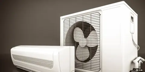 Unidad interior y exterior de una bomba de calor aire aire. Eficiencia energética para tu hogar.