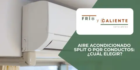Unidad de aire acondicionado split montada en pared. ¿Buscas aire acondicionado split o por conductos?