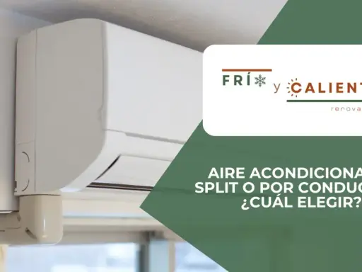 Unidad de aire acondicionado split montada en pared. ¿Buscas aire acondicionado split o por conductos?