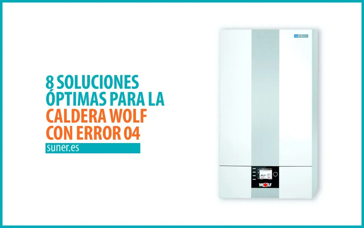 Soluciones para caldera Wolf con error 04. Imagen de una caldera Wolf moderna con pantalla digital.